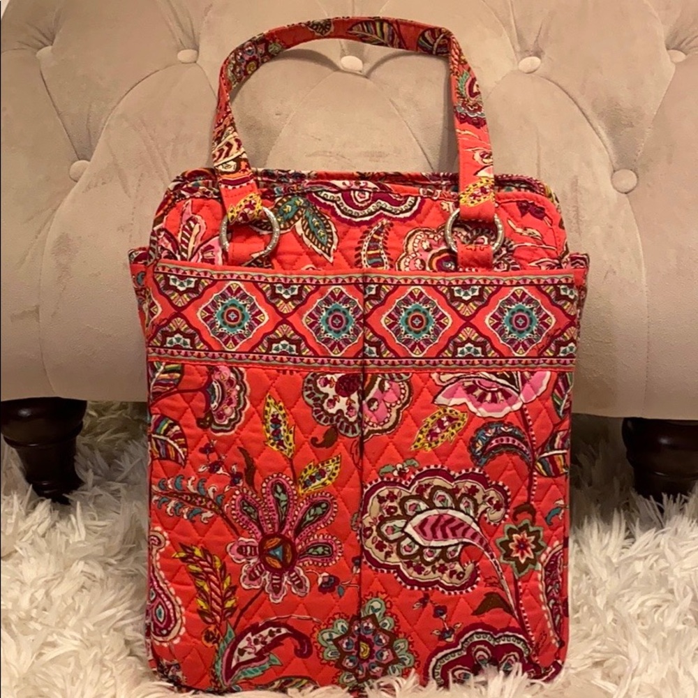 Vera Bradley Call Me Coral 2-pocket tote